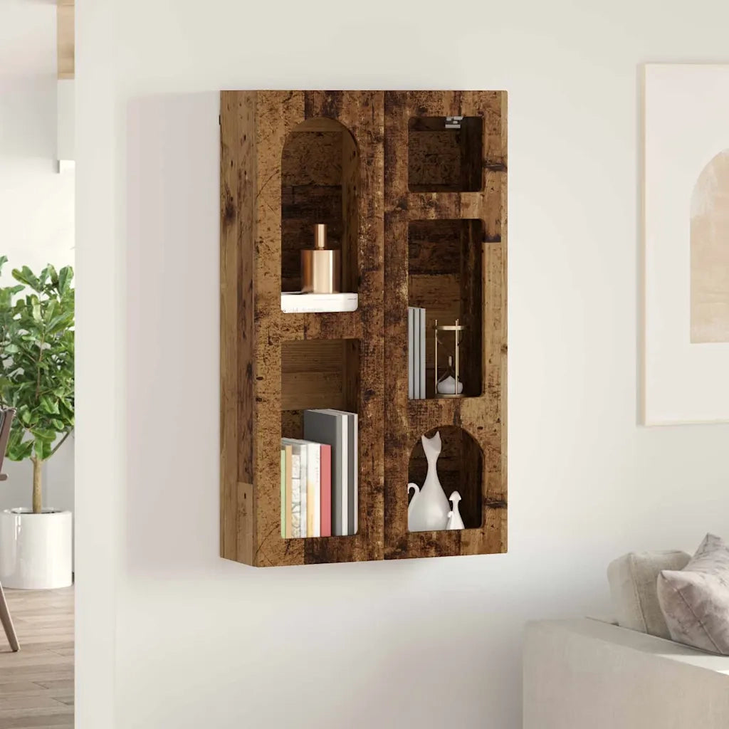 Armadio pensile con lo scaffale Legno vecchio 59 x 20 x 100 cm