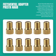 Adattatore per valvole bicicletta - Presta a Schrader - Set da 10 - Sostenibile e facile da usare - Accessorio bicicletta - Adatto a tutte le biciclette