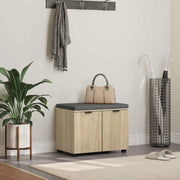 Panca per ingresso con cuscino Rovere Sonoma 60 x 38 x 46 cm 891474