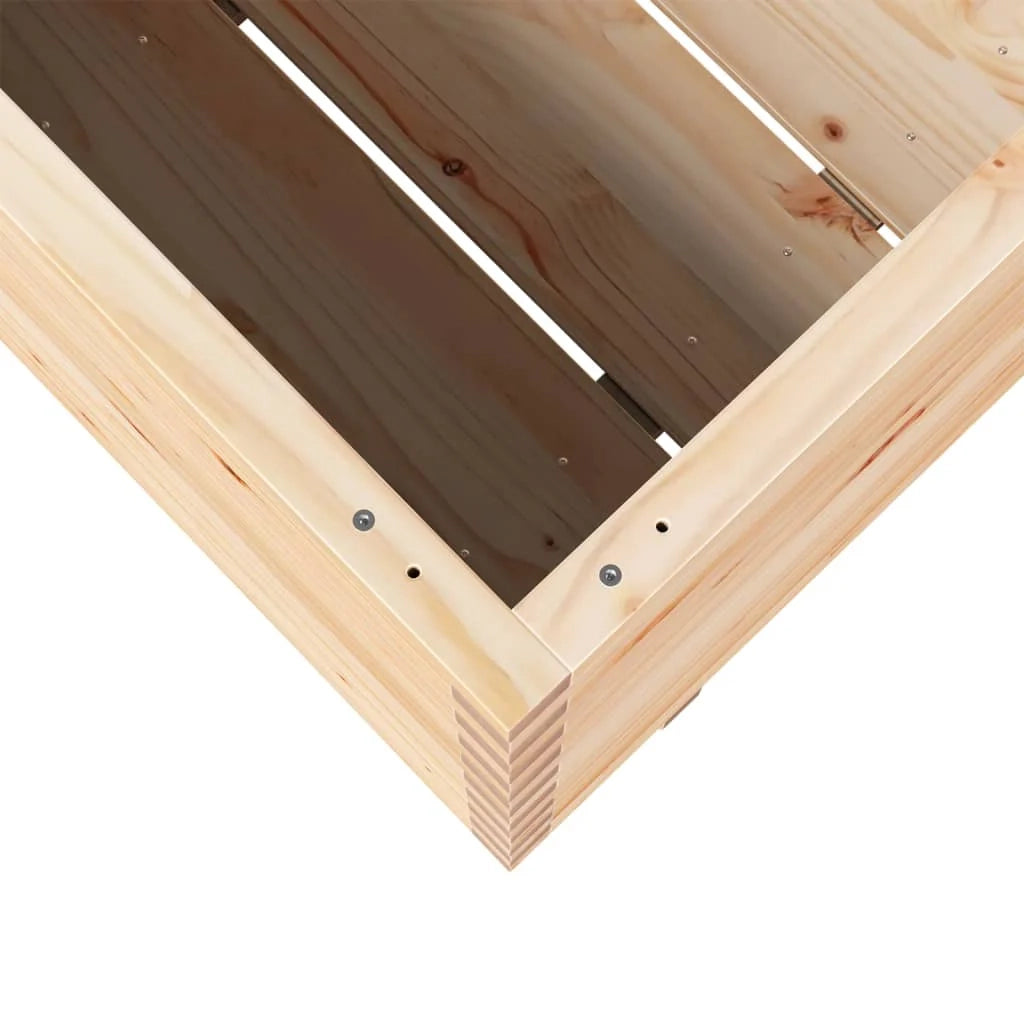 Fioriera rialzata per piante e fiori terrazza giardino 90 x 60 x 72 cm legno di pino massiccio marrone 02_0038036