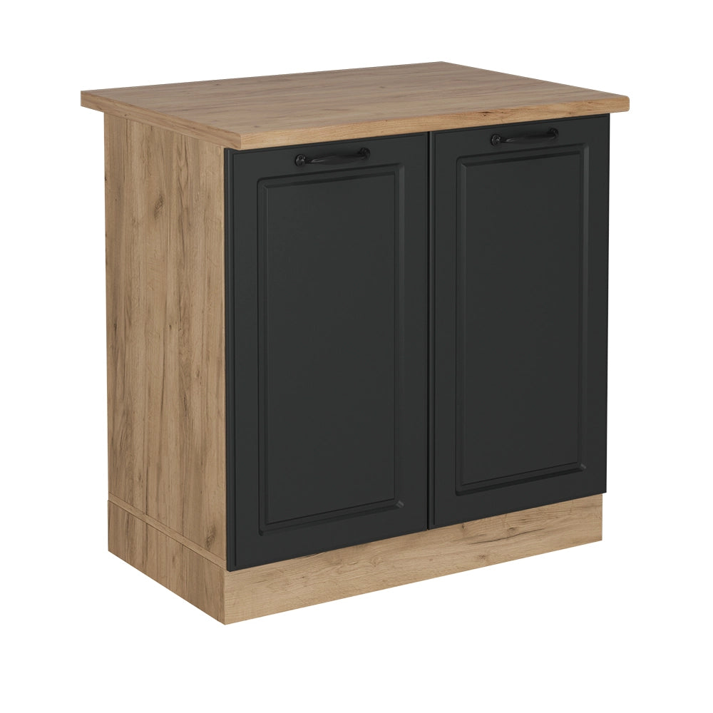 Vicco Mobile lavello cucina Antracite casa di campagna 80 cm , PL Rovere