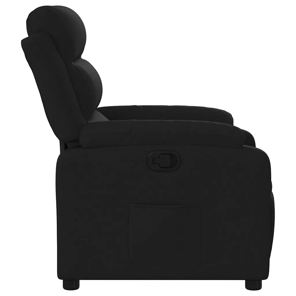 Poltrona | Sedia Relax Reclinabile in Tessuto Nero