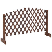Divisorio da giardino Traliccio in legno di abete marrone scuro Schermo per la privacy 122 x 70 cm Estensibile Pieghevole