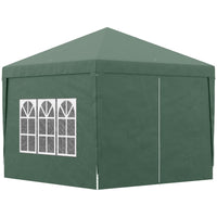 Gazebo Pieghevole 3x3m in Acciaio e tessuto Oxford Verde