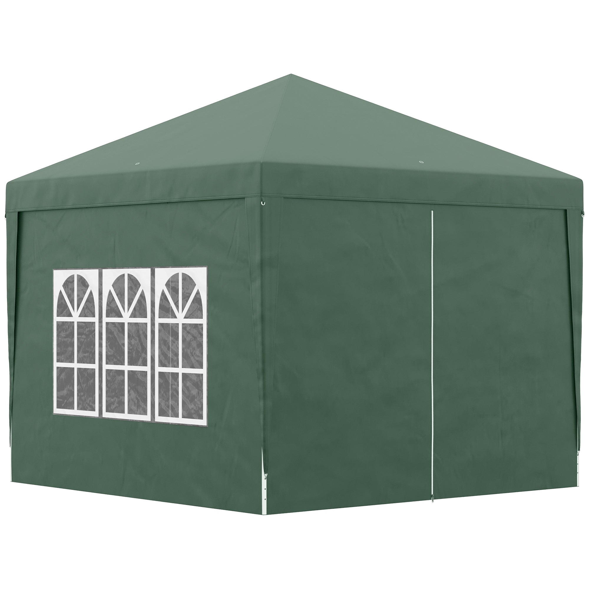 Gazebo Pieghevole 3x3m in Acciaio e tessuto Oxford Verde