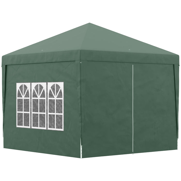 Gazebo Pieghevole 3x3m in Acciaio e tessuto Oxford Verde