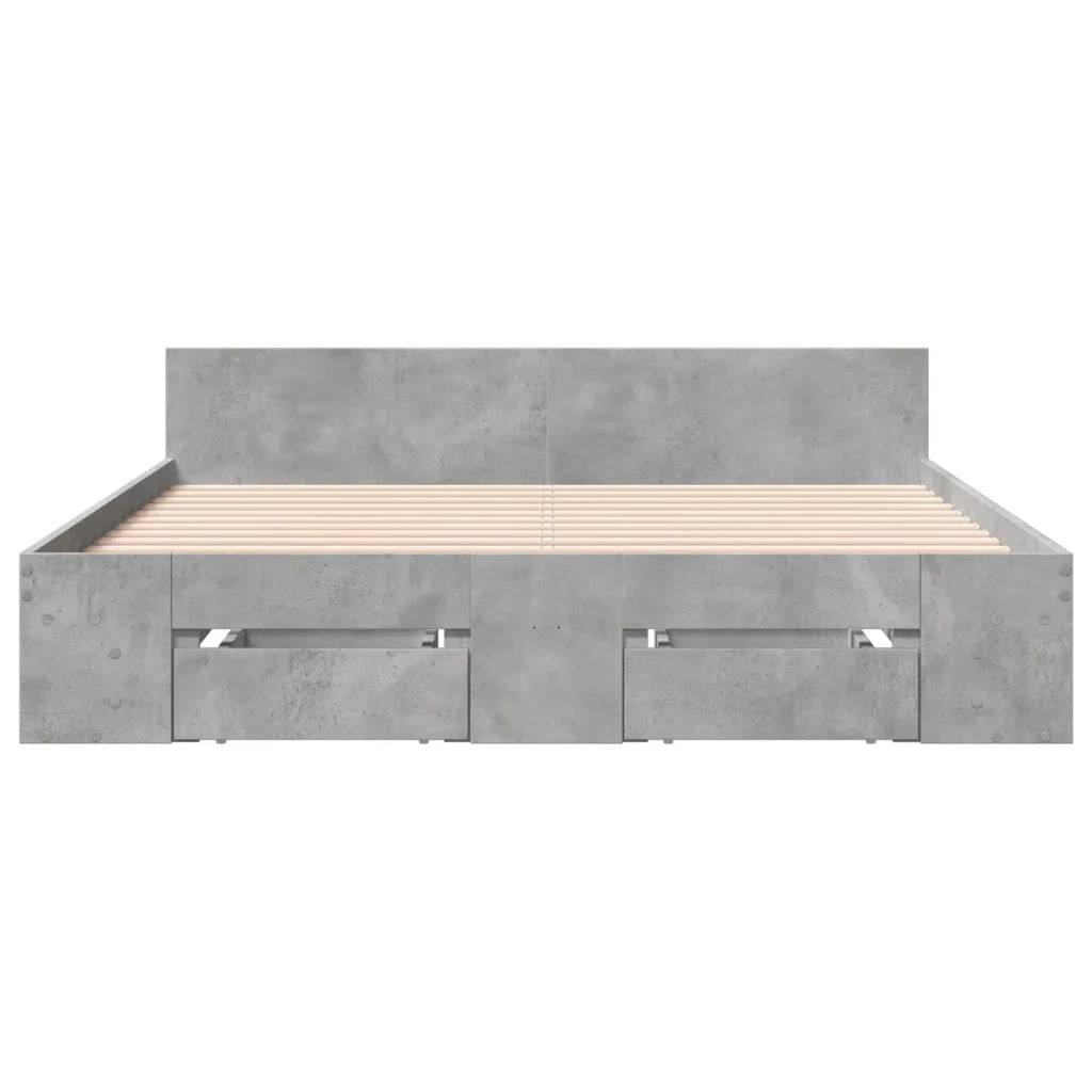 Giroletto Cassetti Grigio Cemento 120x200 cm Legno Multistrato 3280758