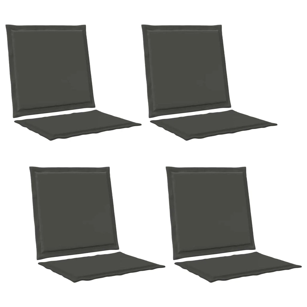 Cuscini per Seduta e Schienale 4 pz | Cuscini per sedie Antracite 47 x 45 x 2 cm