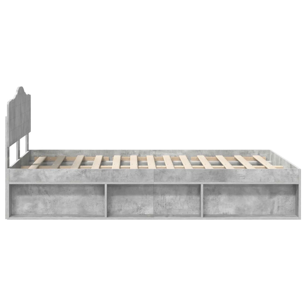 Struttura del letto Calcestruzzo 120 x 200 cm Pino massello 3412919