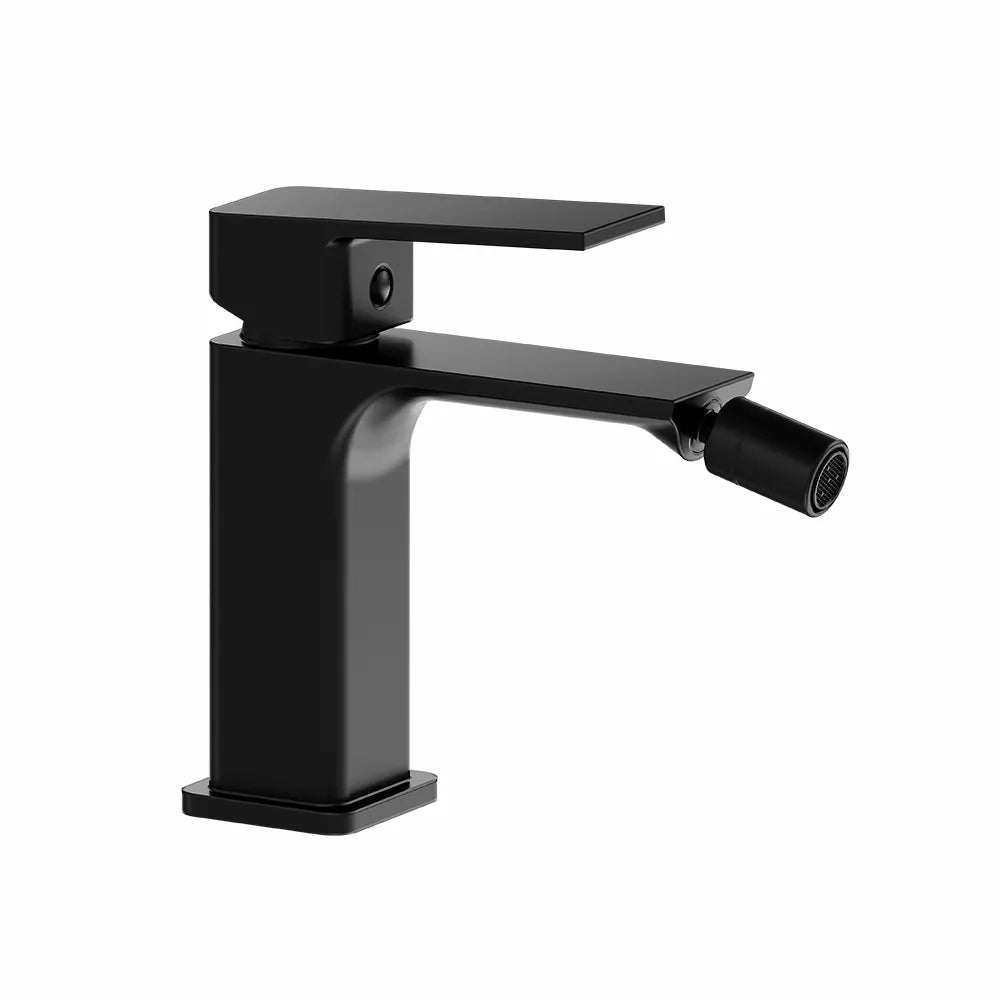 Set miscelatori: lavabo alto bidet senza scarico ed esterno doccia nero opaco | Ingrid