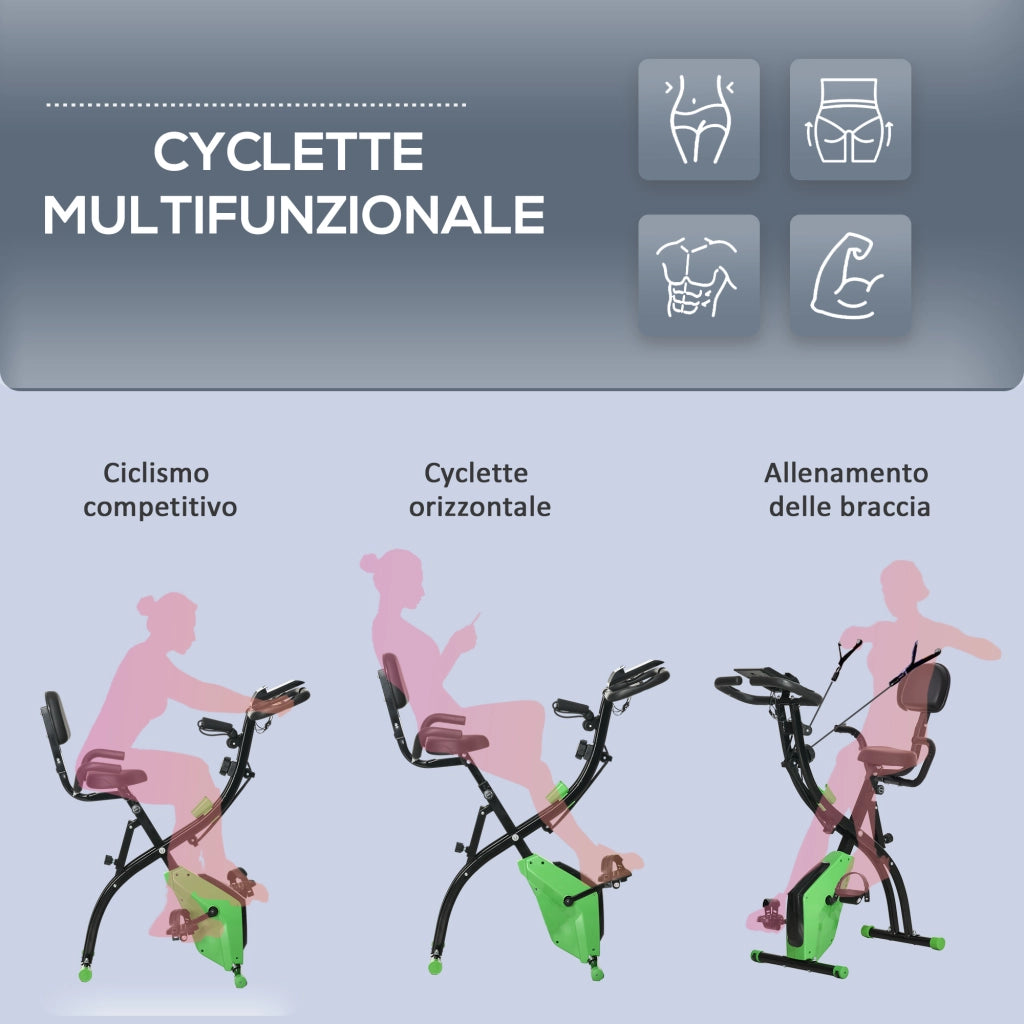 Cyclette Pieghevole 2 in 1 ¨C Zephmum ¨C Verde
