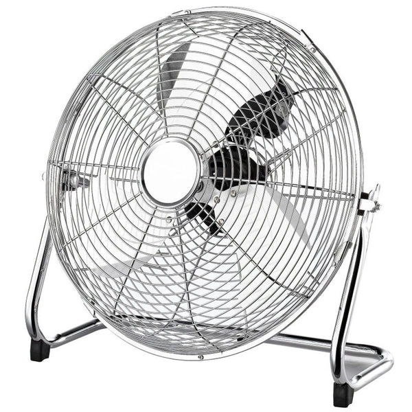 Trade Shop - Ventilatore Da Pavimento Terra In Metallo 80w Con 3 Pale 40 Cm Motore 3 Velocità -