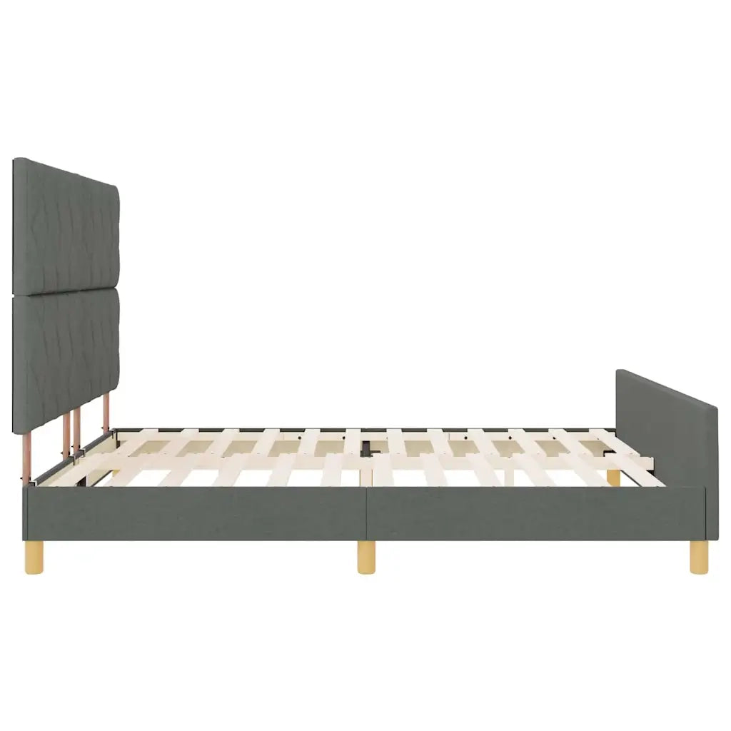 Struttura del letto Grigio scuro 180 x 200 cm Tessuto 3344824