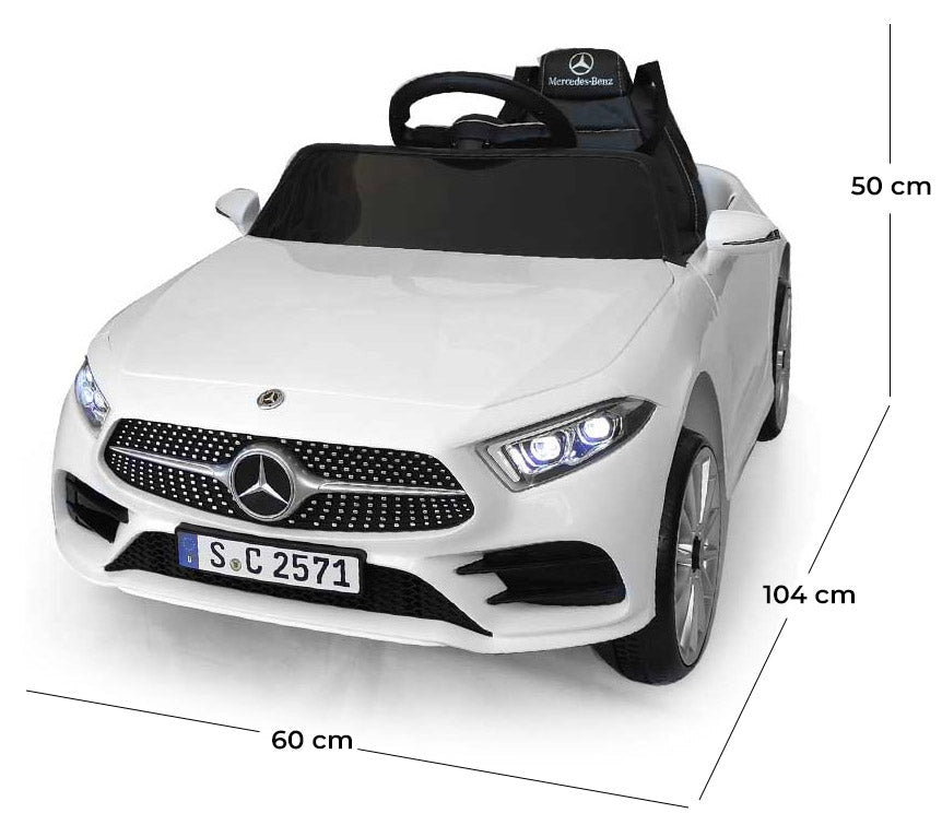 Macchina Elettrica per Bambini 12V con Licenza Mercedes CLS 350 AMG Bianca