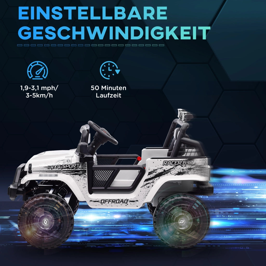 Auto elettrica per bambini ¨C zephmum ¨C Bianco