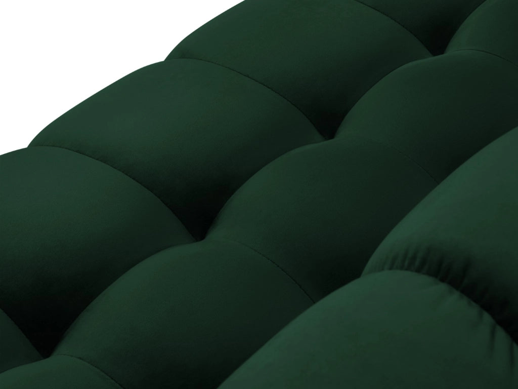 Cosmopolitan Design - Divano panoramico "Bali" 7 posti in velluto verde bottiglia 