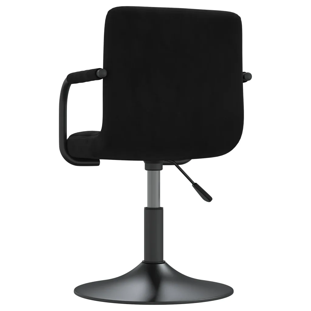 Sedie da Pranzo Girevoli 4 pz Nere in Velluto cod mxl 65250