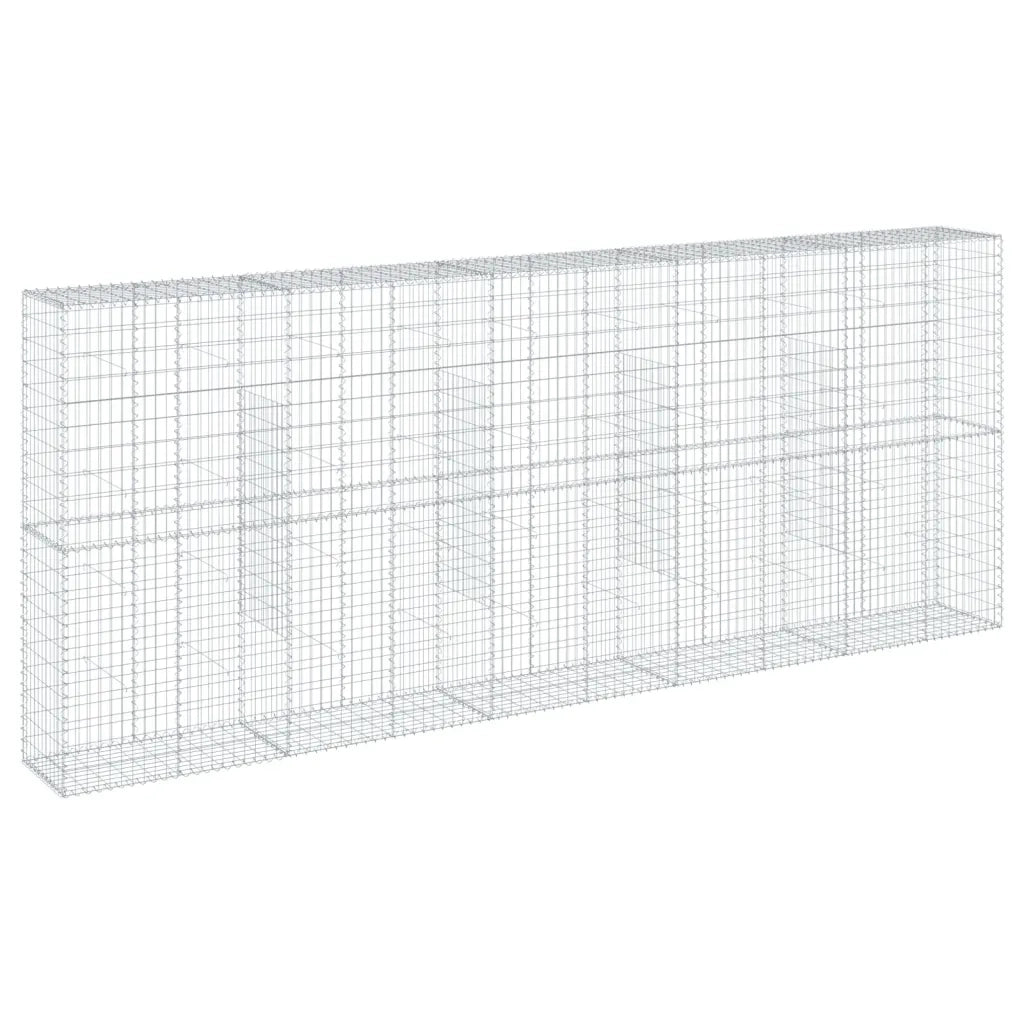 Cesto Gabbione con Copertura 500x50x200 cm in Ferro Zincato 3295170