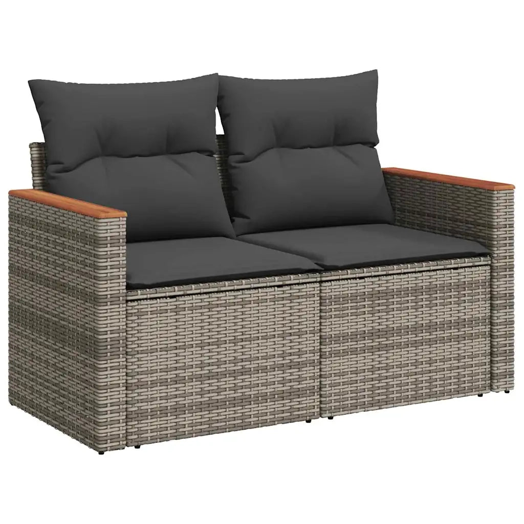 Set Divano da Giardino con cuscino 12 pcs Grigio polyrattan 3364968