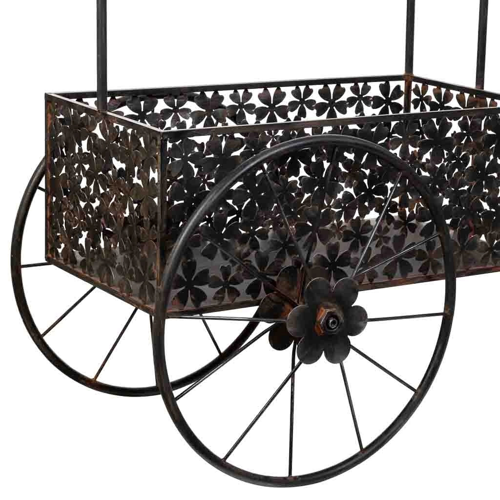 Carrello espositivo in metallo nero 194,95x73,03x237,49h cm