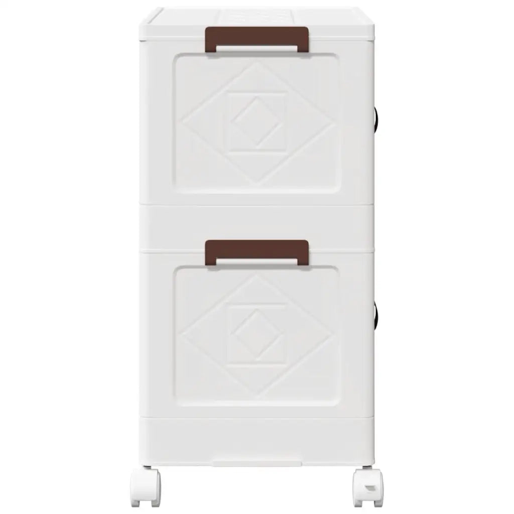 Scatola Portaoggetti con Ruote 2 Livelli 75 L 64x40x76 cm 4012368