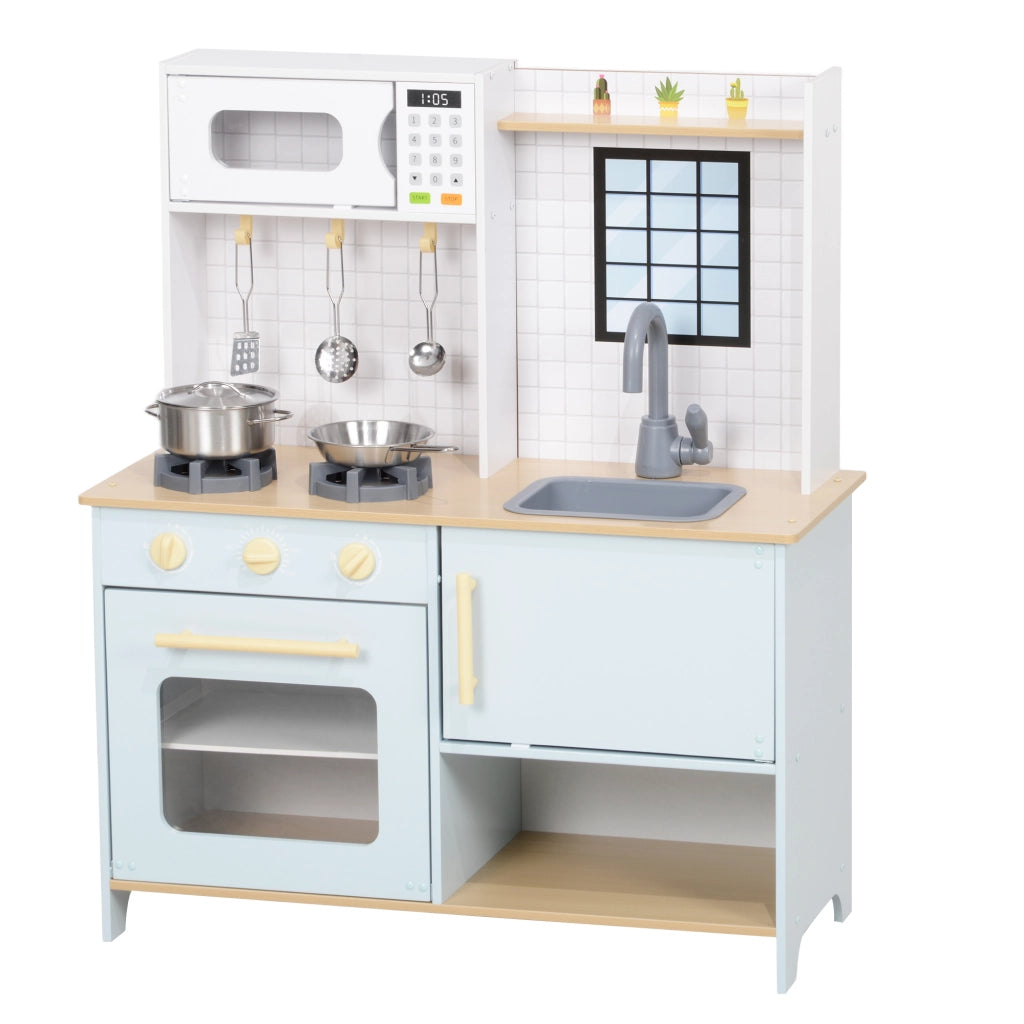 Cucina Giocattolo per Bambini ¨C zephmum ¨C Bl¨´, MDF, Acciaio, con Utensili