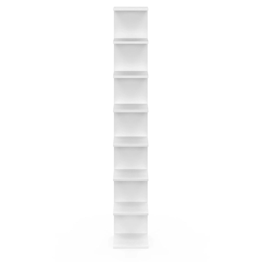 IDMarket - CHIARA scaffale sospeso a doppia posizione, 8 ripiani, bianco 190 cm