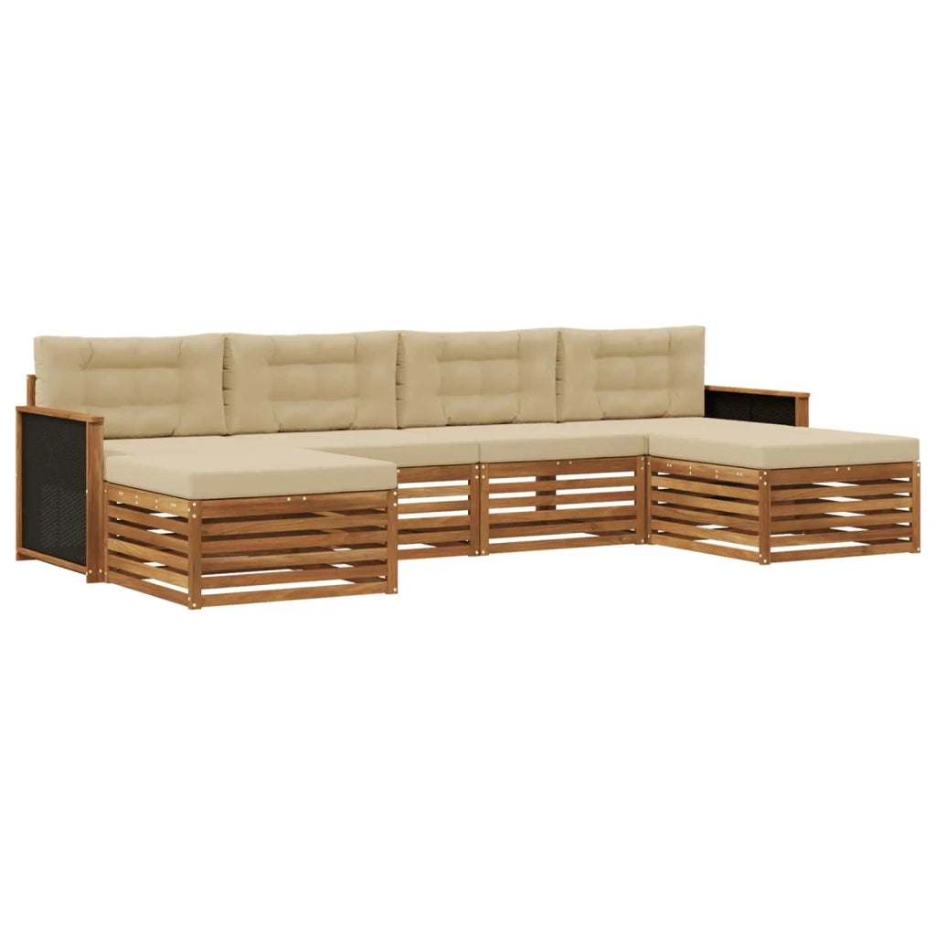 Set di divani da esterno 6 pz Legno di Acacia Massello 3383676