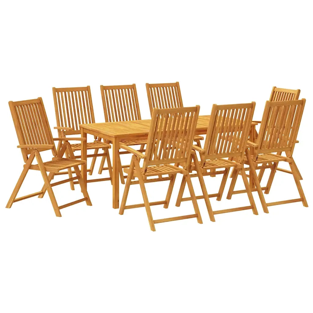 vidaXL Set da Pranzo da Giardino 9 pz Legno Massello di Acacia