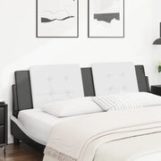 Cuscino Testiera Zadar Bianco e Nero 183 cm in Similpelle 374882