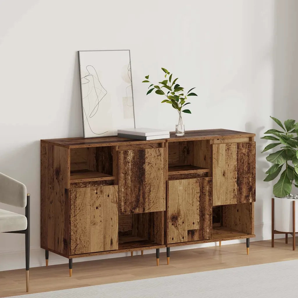 Sideboards 2 pcs Legno vecchio 120 x 35 x 70 cm