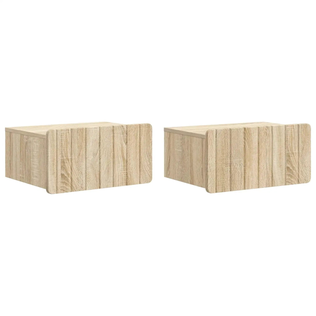 Mobiletto da notte a muro 2 pz Rovere Sonoma 49 x 34,5 x 24 cm 898280