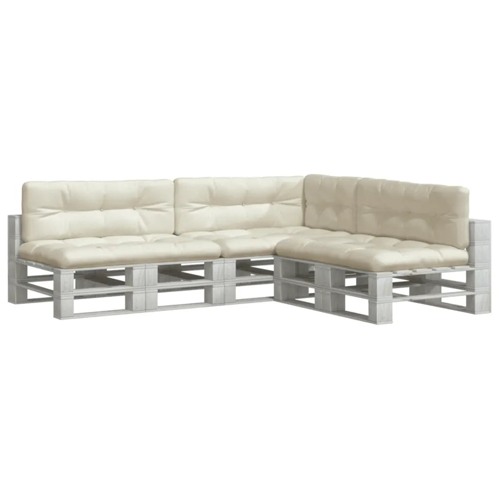 Cuscini per Pallet 7 pz Crema in Tessuto 3217147