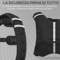 Giubbotto Zavorrato 8kg Traspirante con Tasca Portaoggetti e Spallacci, in tessuto Oxford, 40x35 cm, Nero