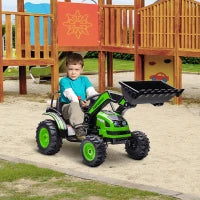 Ruspa Giocattolo per Bambini 3-5 Anni a Batteria 6V con Suoni e Luci, 132x62x65 cm, Verde