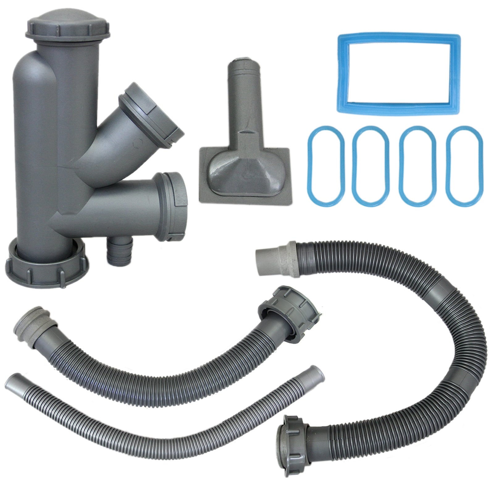 Lavello Doppio Acciaio Inox Sottotop Sottopiano Integrato Satinato Vasca 60x45cm