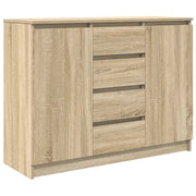 Credenza | Madia | Buffet da pranzo | Armadio da pranzo con Cassetti Rovere Sonoma 100,5x35x76cm in Truciolato