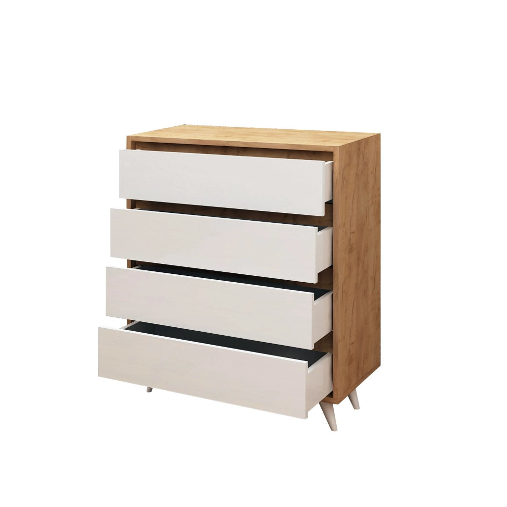 Cassettiera in legno "Suvera" - 70 x 40 x 86 cm - Beige