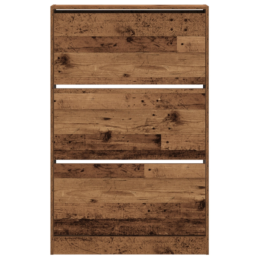 Armadio per scarpe in legno vecchio 80x21x125,5 cm in legno ingegnerizzato