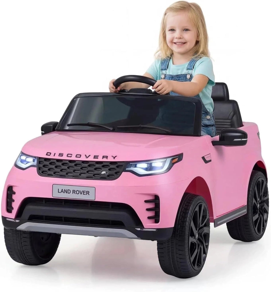 12V Land Rover Macchina Elettrica per Bambini, Auto Cavalcabile con Telecomando e Doppio Motore, Musica Avvio e Arresto Graduali e Ruote Ammortizzanti, per Bambini 3+ Anni (Nero)