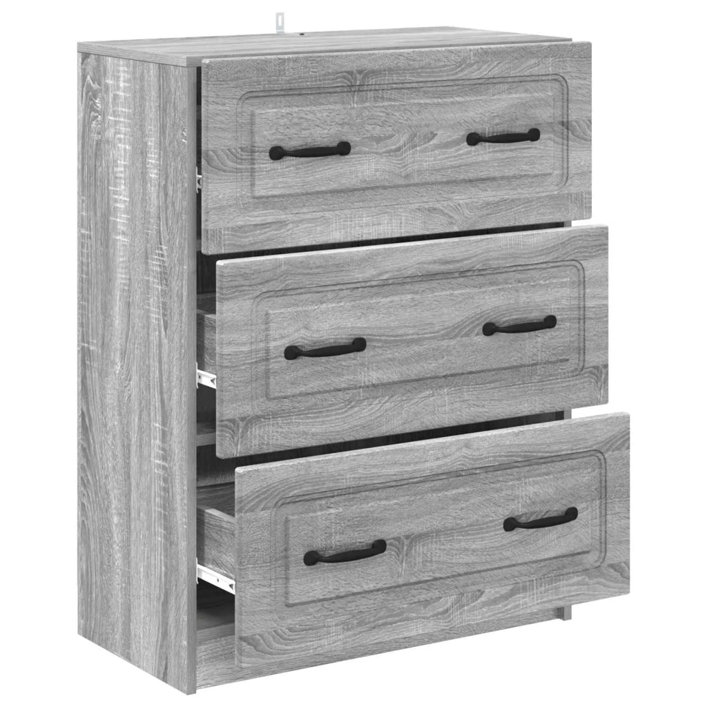 Mobile con Cassetti Grigio Sonoma 66 x 34,5 x 87 cm