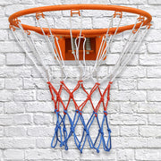 Area giochi cerchio da basket con doppia molla e rete in ferro e nylon arancione 45 cm per uso interno ed esterno