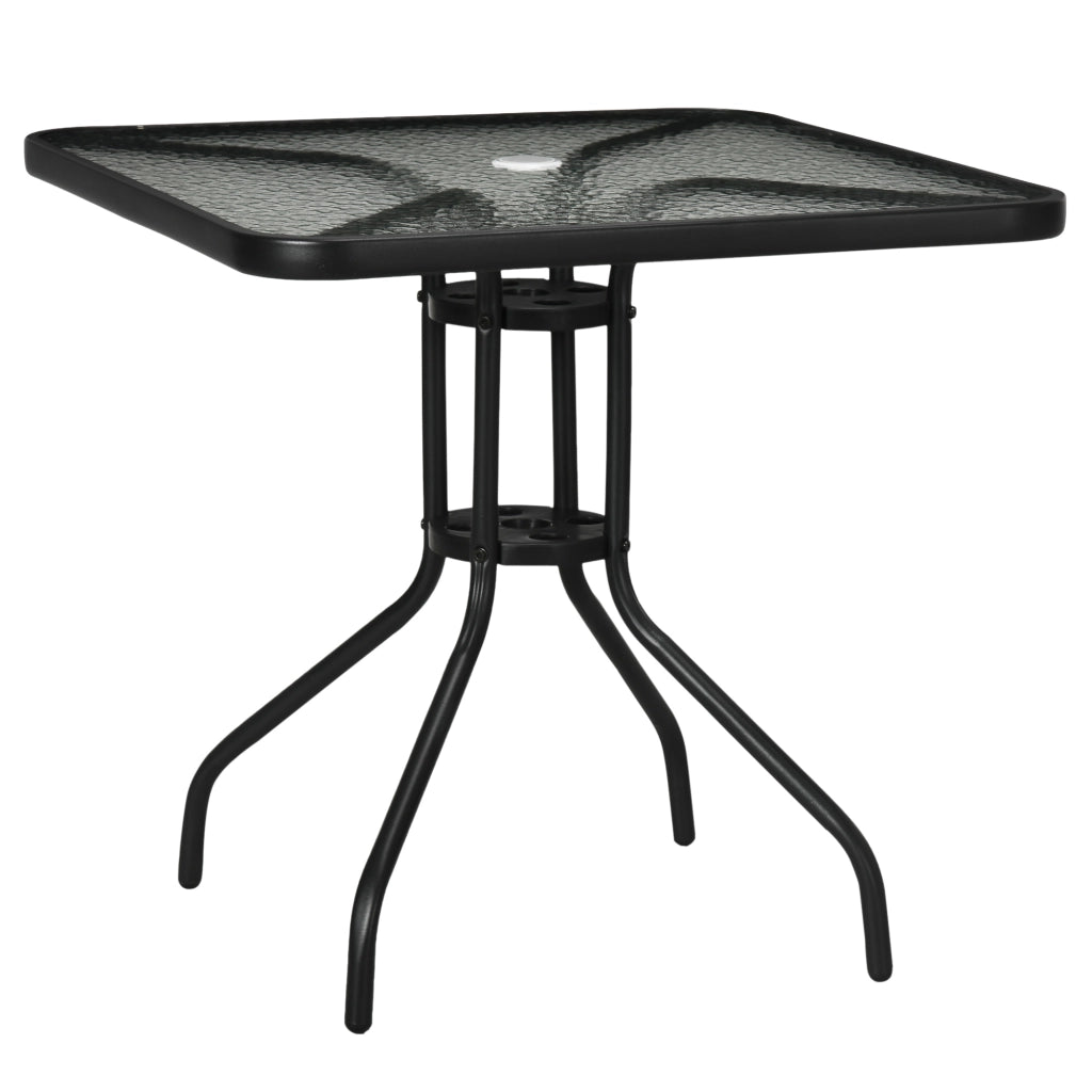 Tavolo da giardino pieghevole ¨C zephmum ¨C nero 76x76 cm