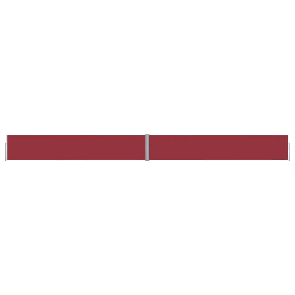 Tenda da sole laterale retrattile/schermo protettivo per patio giardino terrazza balcone 140 x 1200 cm rosso 02_0007237
