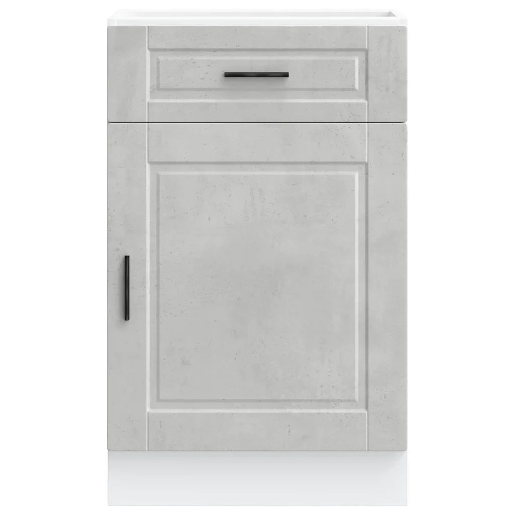 Mobile da cucina moderno e funzionale con vani contenitori 50 x 46 x 81,5 cm in legno composito grigio cemento 02_0050266