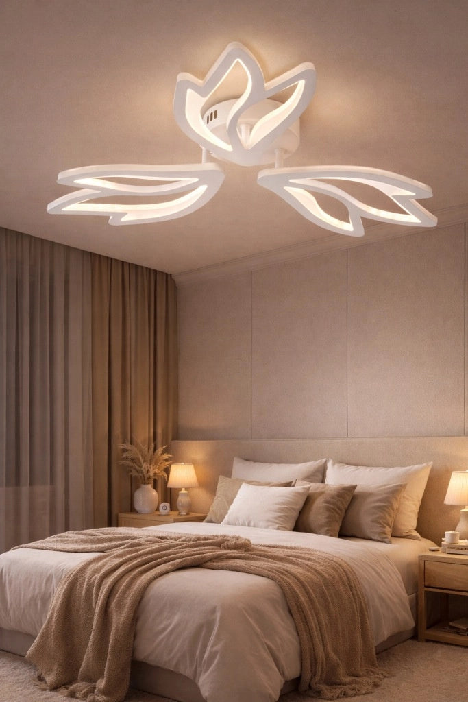 Lampada da soffitto fiore LED integrato bianca Vargo
