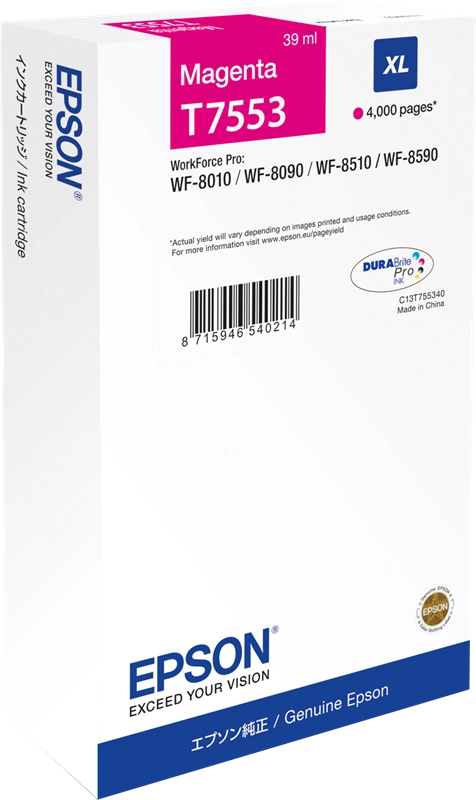 Epson C13T75534N cartuccia d'inchiostro 1 pz Originale Resa elevata (XL) Magenta