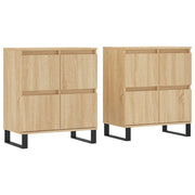 Buffet credenza cassettiera armadio mobile contenitore organizer cucina soggiorno salotti set di 2 legno ingegnerizzato Sonoma marrone 02_0036834