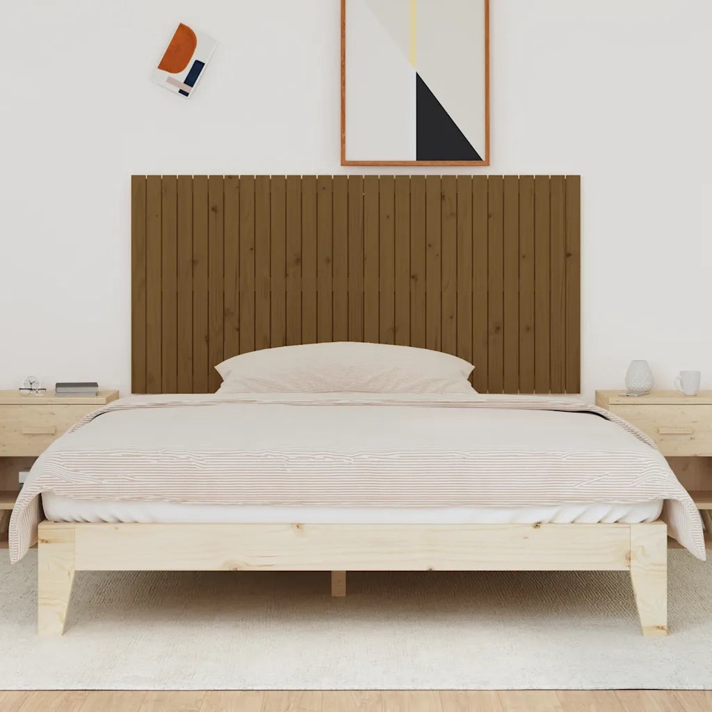 Testiera da Parete Ambra 185x3x90 cm in Legno Massello di Pino