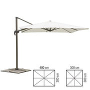 Ombrellone a Braccio Deluxe 3x3 Ecrù Reclinabile